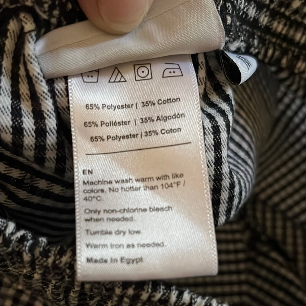 Black/white checkered chef pants - Picture 3 of 8